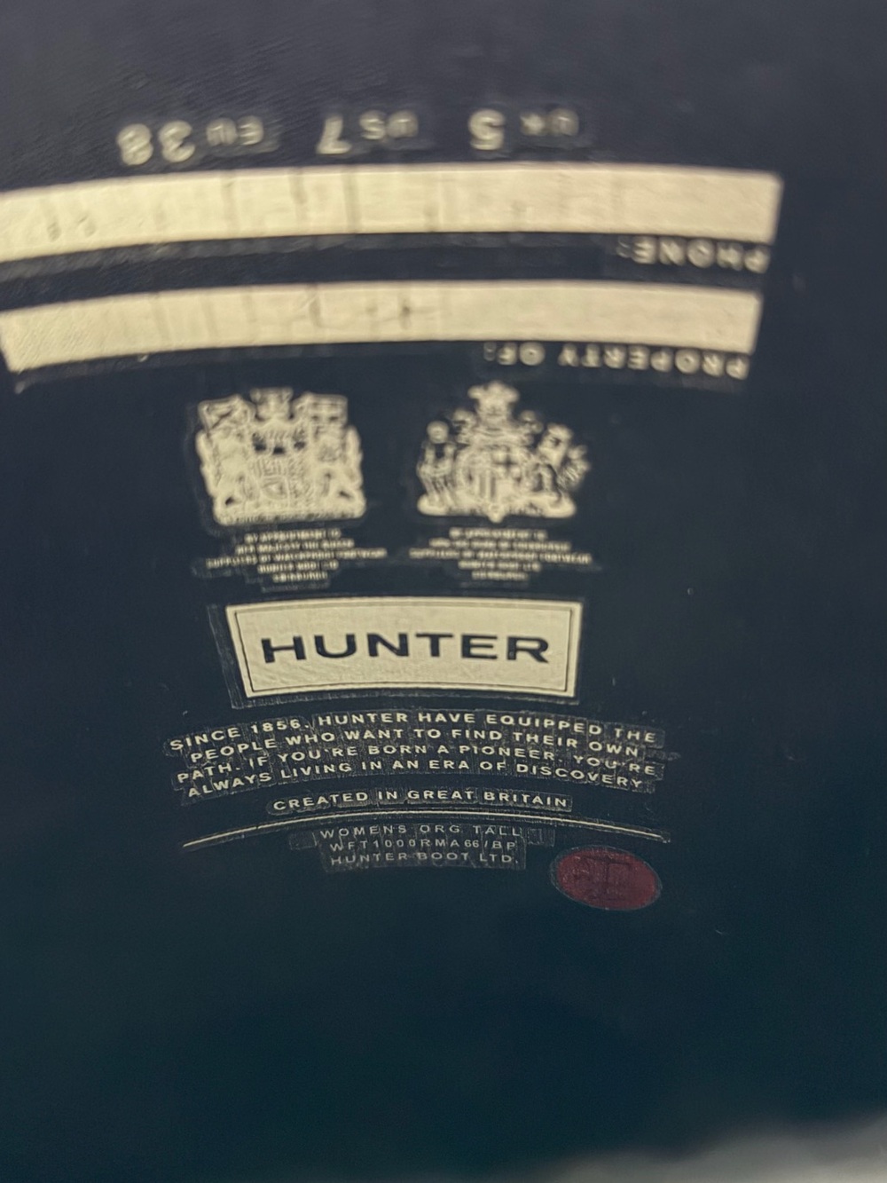 Hunter Black Tall Matte Rain Boots - Picture 5 of 7